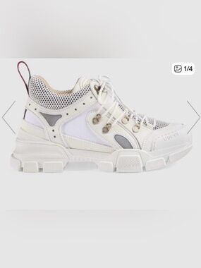 Gucci White and Gray Chunky Sneakers